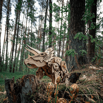 magicholz-triceratops-dinosaurier-holzbausatz-mit-motor image 4