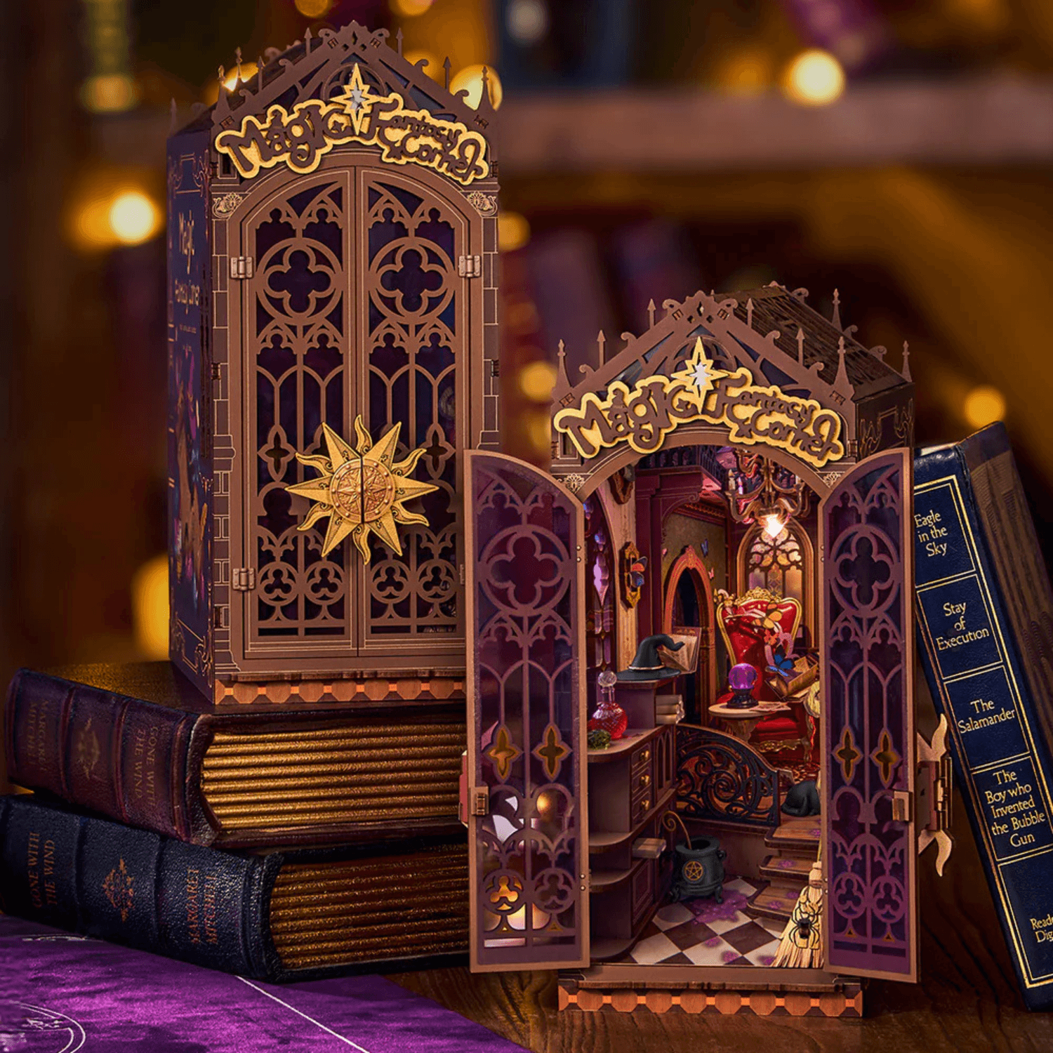 magicholz-book-nook-magicfantasy-regal-deko-mit-licht image 2