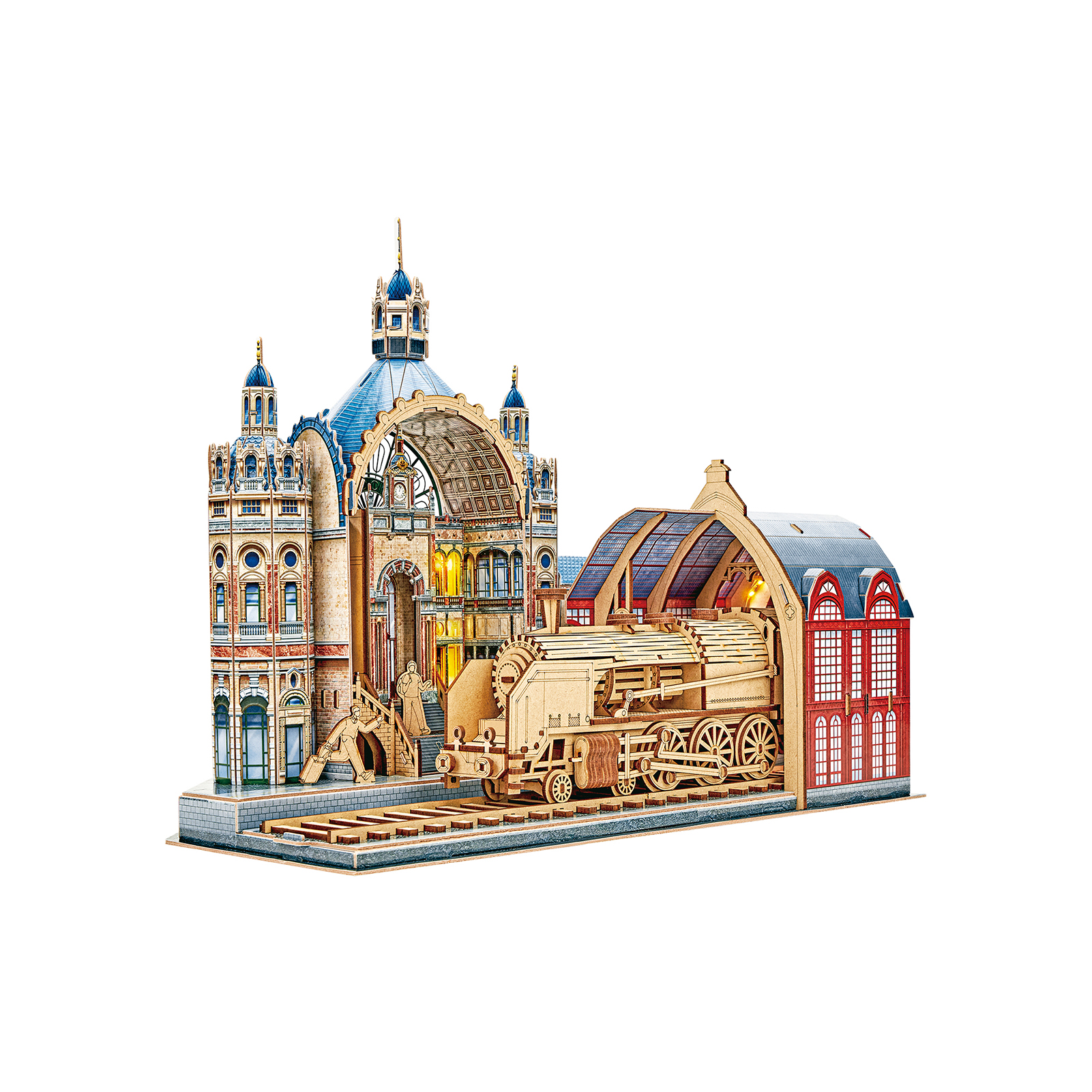 cubicfun-museum-l548h-train-station-3d-puzzle-bahnhof image 2