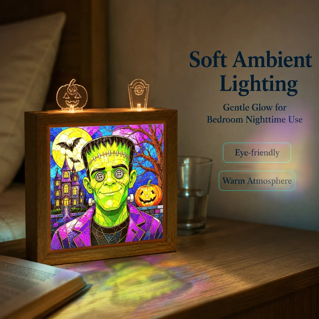 kaayee-halloween-frankenstein-nachtlicht-holzrahmen image 6