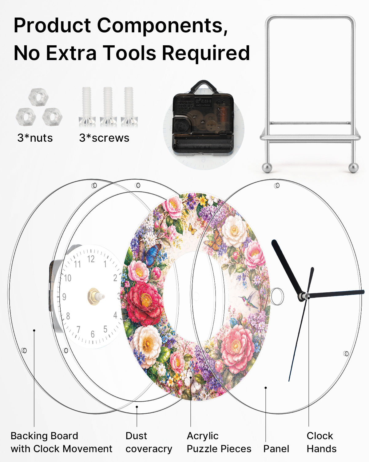 kaayee-clock-kit-enchanted-rose-garden-puzzleuhr-regular image 6