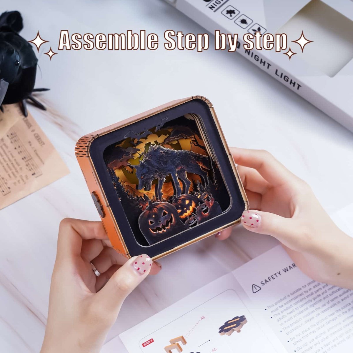 kaayee-night-light-halloween-wolf-nachtlicht-holz-wolf image 7