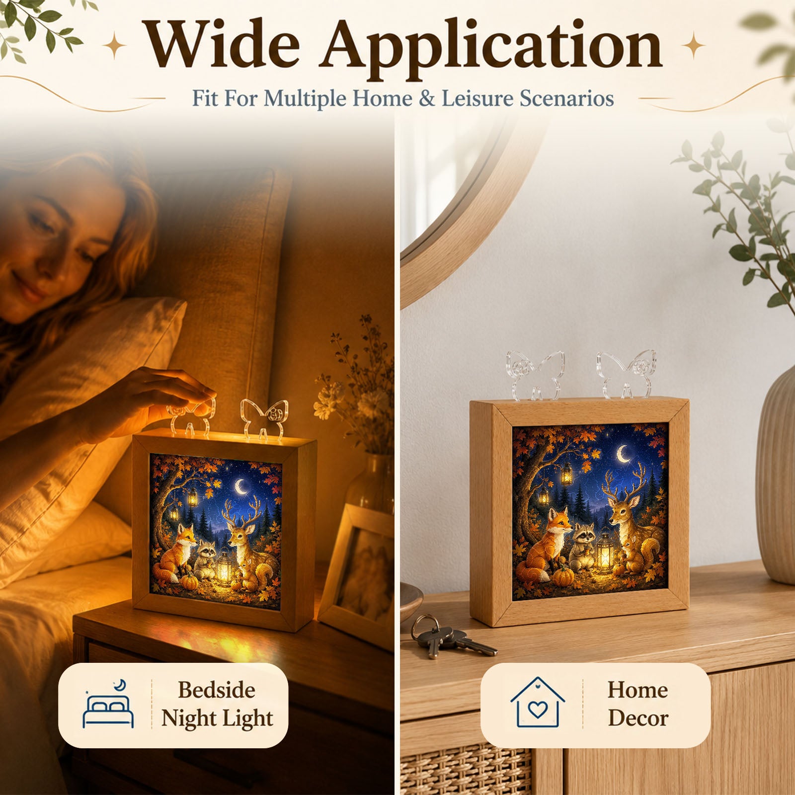 kaayee-night-light-woodland-harvest-acrylpuzzle-leuchte-holzrahmen image 3