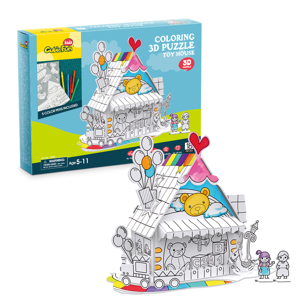 cubic-fun-coloring-p693h-toy-house-3d-puzzle-zum-ausmalen image 1