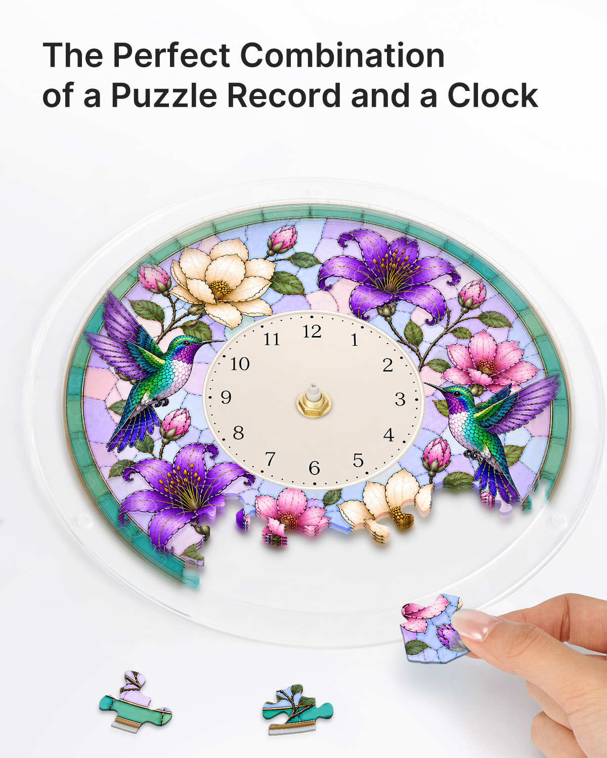 kaayee-clock-kit-hummingbird-puzzle-uhr-regular-acryl image 2