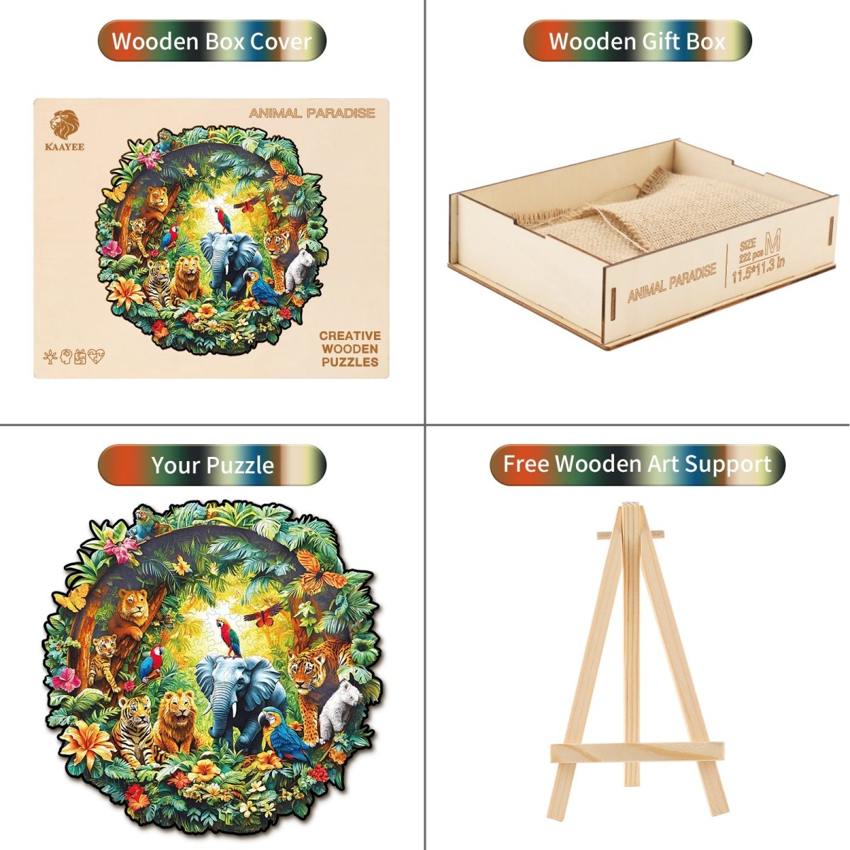 kaayee-animal-paradise-holzpuzzle-small-tiermotiv-rund image 5