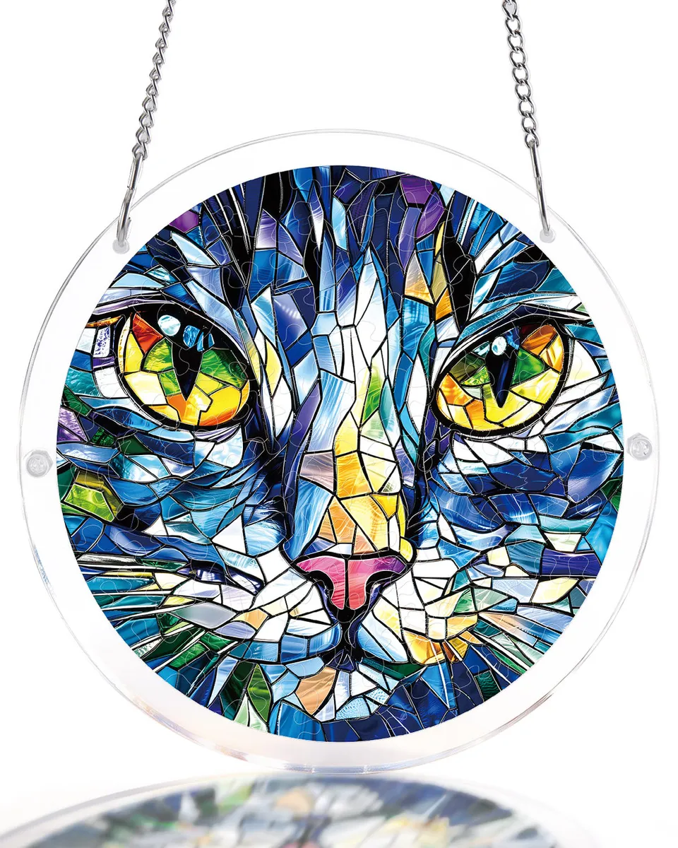 kaayee-suncatcher-puzzle-mosaic-cat-medium-acryl image 1