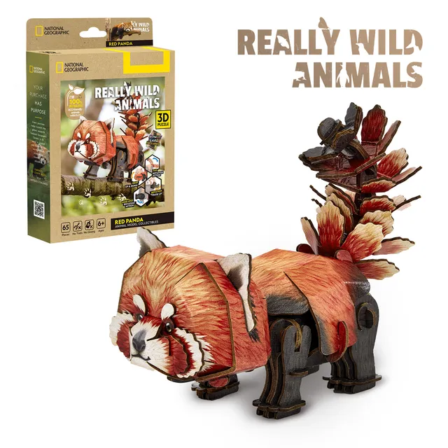 cubic-fun-really-wild-animals-ds1200h-red-panda-3d-puzzle-roter-panda image 1