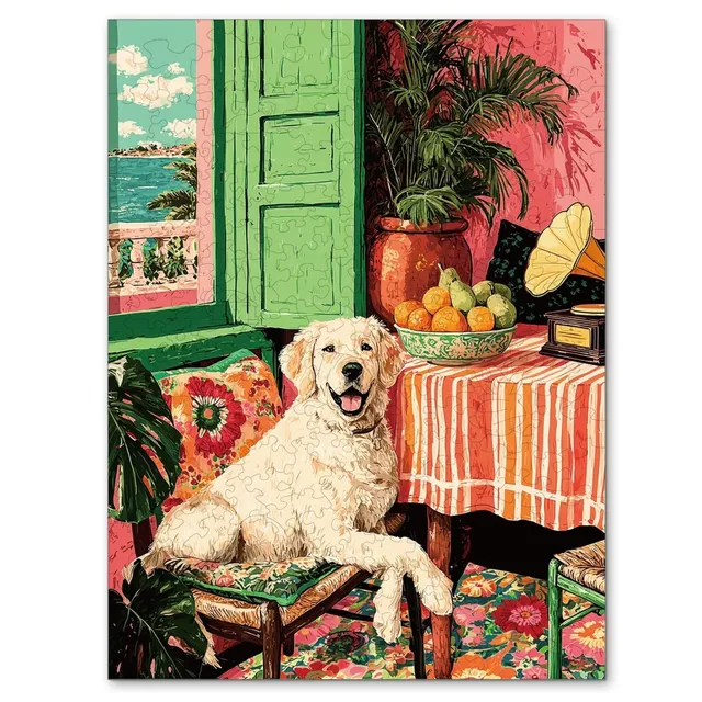 kaayee-sunny-golden-corner-holzpuzzle-medium-hund image 1