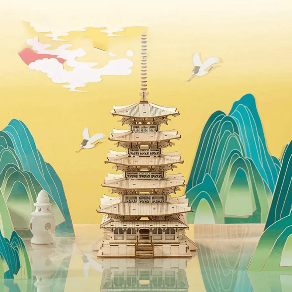 magicholz-3d-puzzle-five-storied-pagoda-holzpuzzle-275-teile image 1