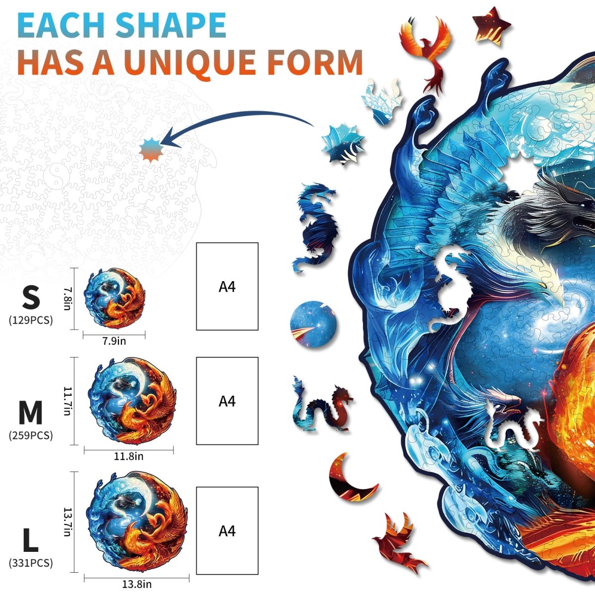 kaayee-yinyang-dragon-phoenix-holzpuzzle-medium-rund image 5