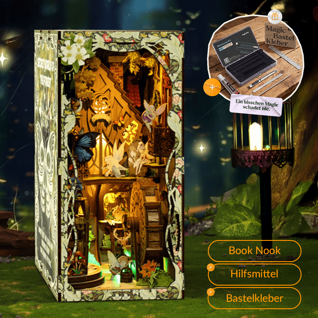 magicholz-book-nook-verwunschener-waldzauber-diorama-mit-licht image 1