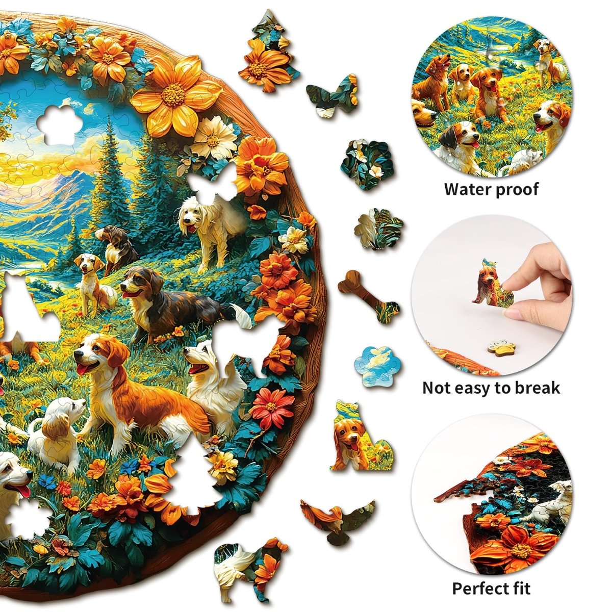 kaayee-wooden-puzzle-doggy-paradise-holzpuzzle-medium-hund image 2