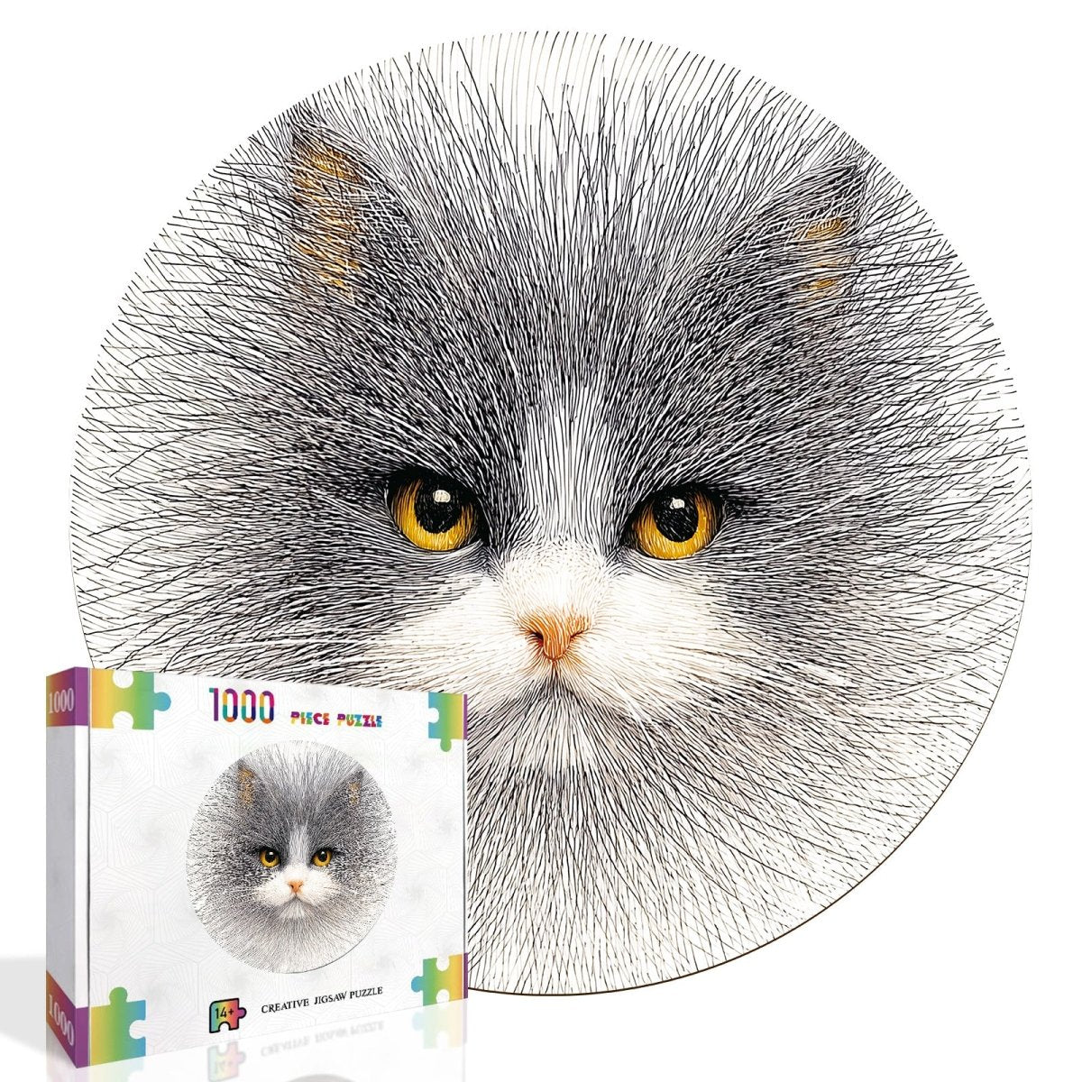 kaayee-cardboard-line-cat-puzzle-1000-teile-standard-edition image 2