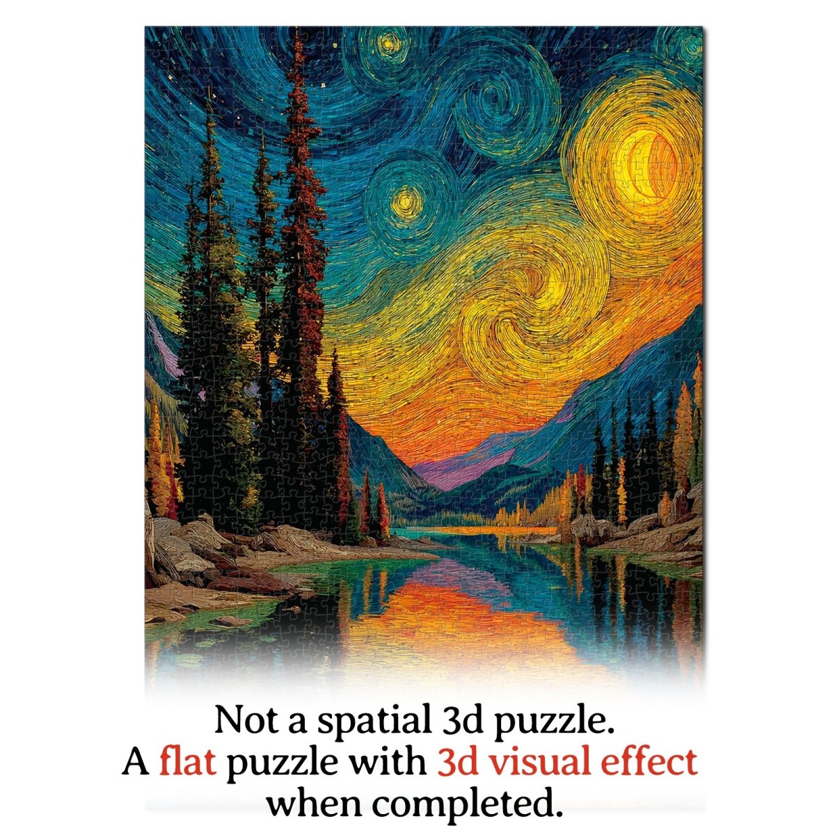 kaayee-starry-forest-puzzle-1000-teile-eco-white-board-wald image 7