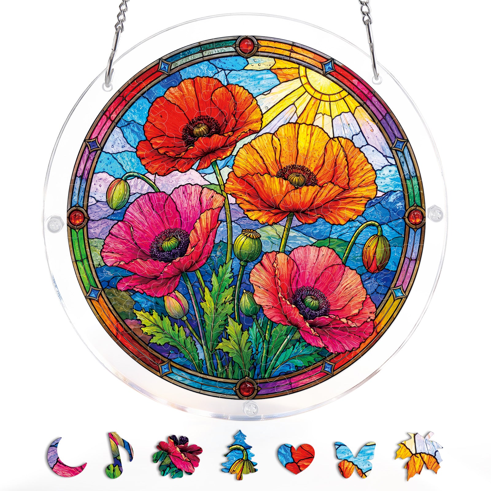 kaayee-suncatcher-puzzle-sunlit-floral-garden-acryl-fensterbild-m image 3