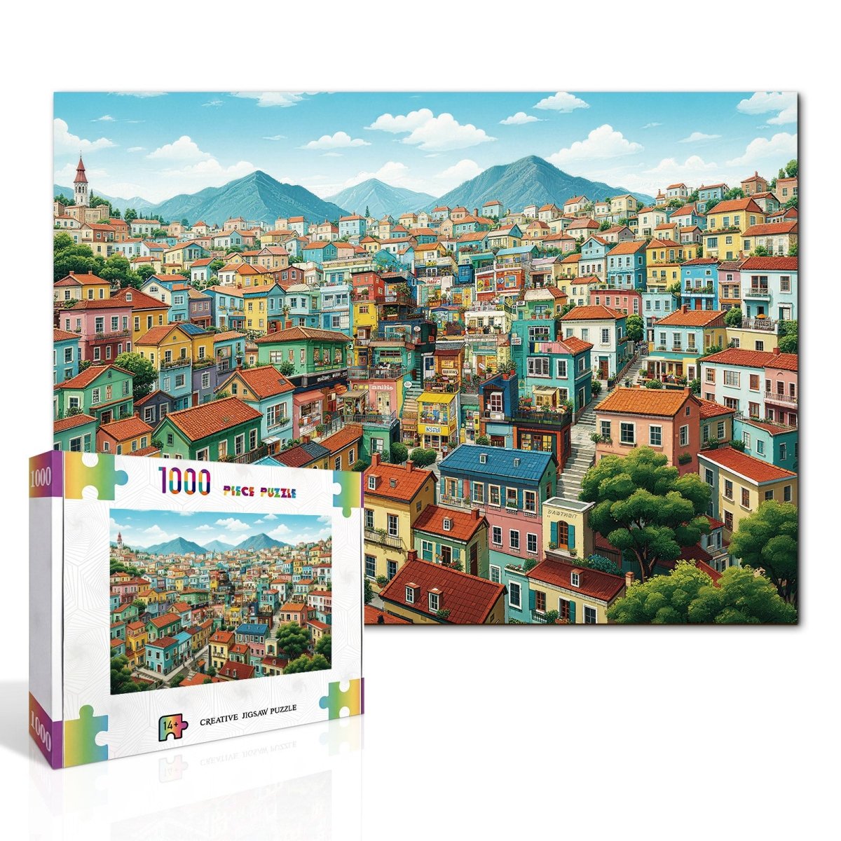 kaayee-cardboard-puzzle-1000-teile-sunveil-village image 2