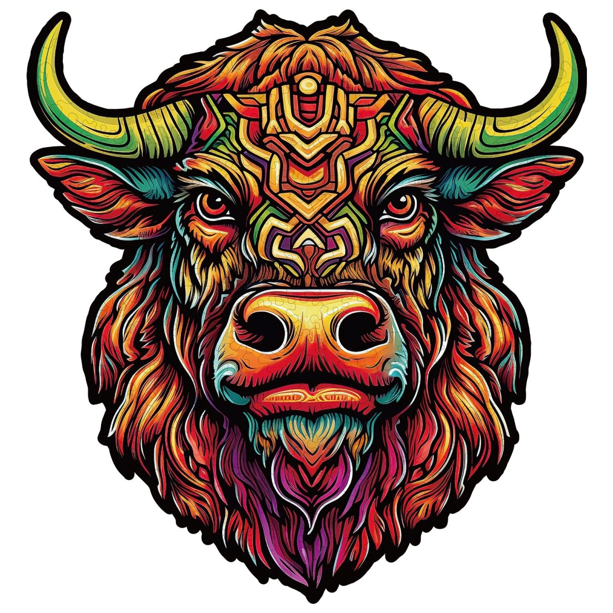 kaayee-wooden-puzzle-angry-bull-holzpuzzle-mittel-stier image 1