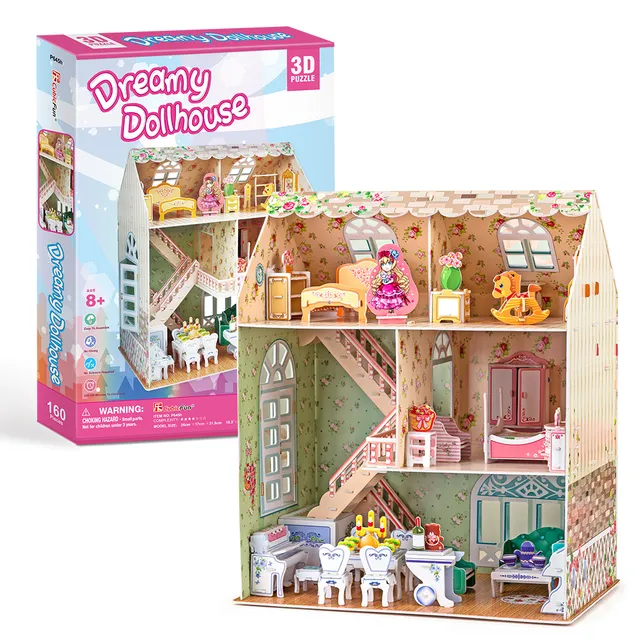 cubicfun-dollhouse-p645h-dreamy-dollhouse-3d-puzzle-puppenhaus image 1