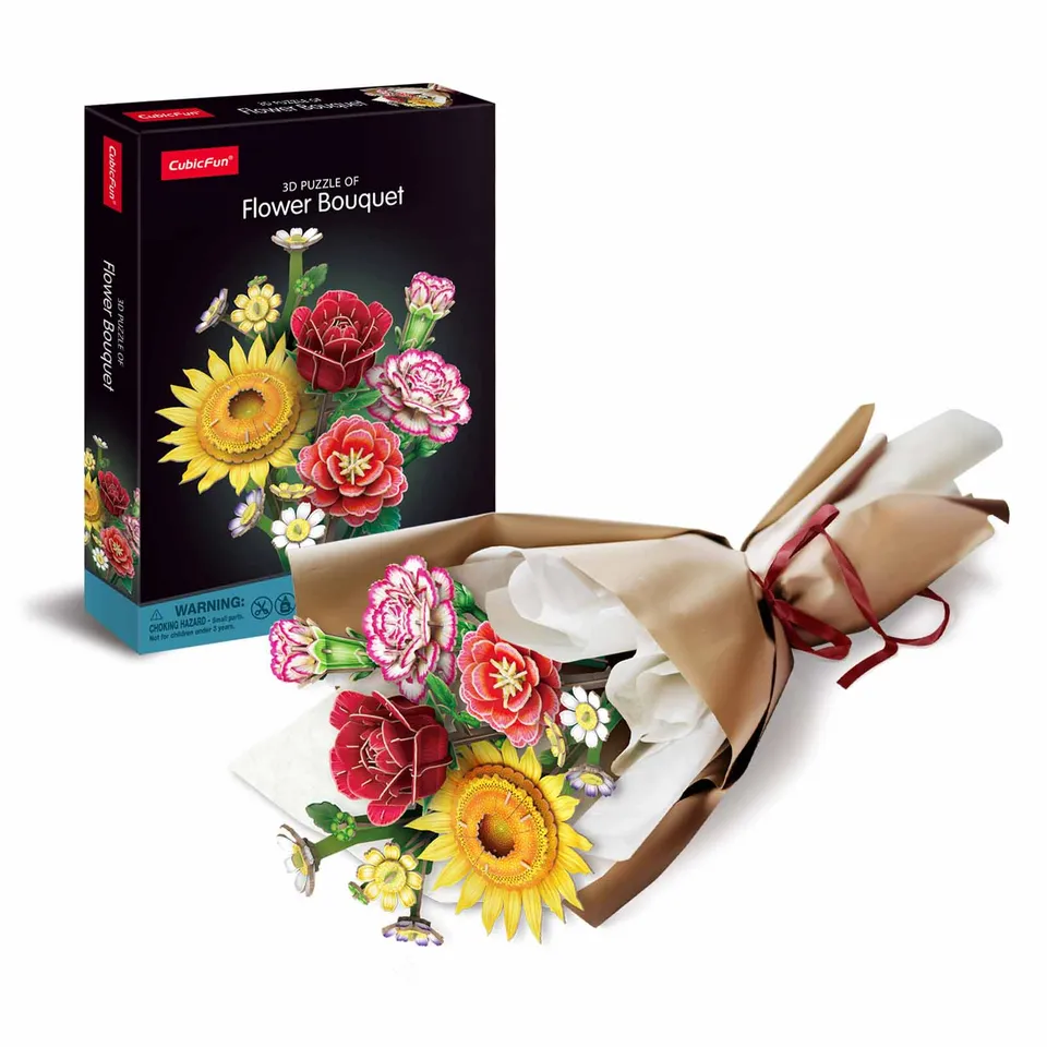 cubic-fun-botanical-collection-p867h-flower-bouquet-3d-puzzle-strau image 1