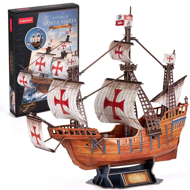cubicfun-ships-t4038h-santa-maria-schiff-3d-puzzle-204-teile image 1
