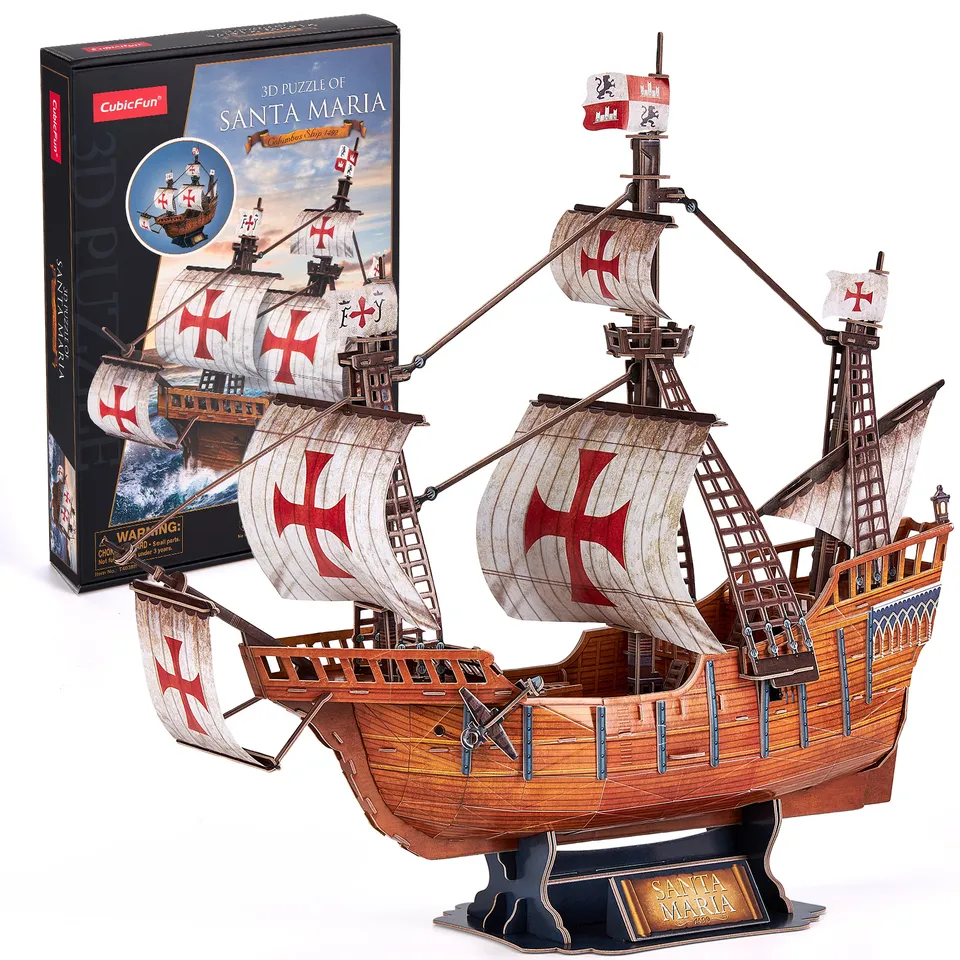 cubicfun-ships-t4038h-santa-maria-schiff-3d-puzzle-204-teile image 1