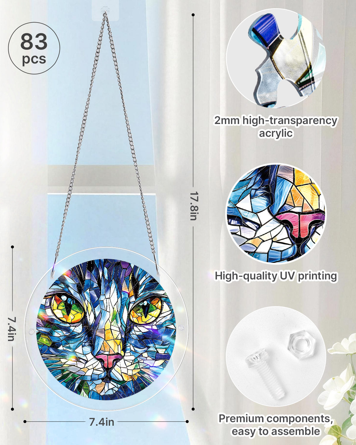 kaayee-suncatcher-puzzle-mosaic-cat-medium-acryl image 4