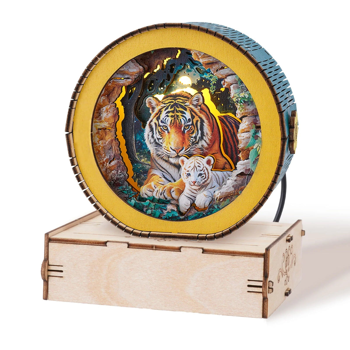kaayee-night-light-tiger-mutter-nachtlicht-3d-puzzle-holz image 4