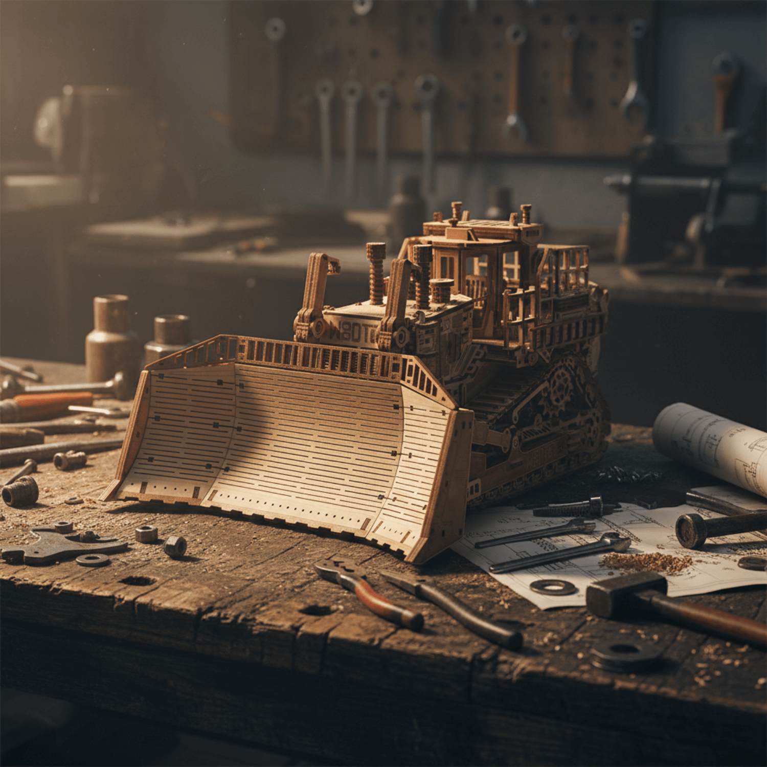 magicholz-terrain-titan-bulldozer-holzbausatz-1715-teile image 3