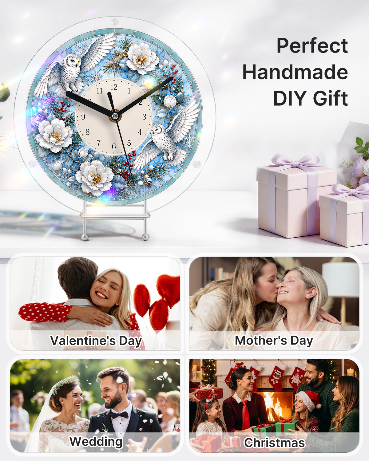 kaayee-clock-kit-winter-wonderland-snowy-owl-wanduhr-regular image 7