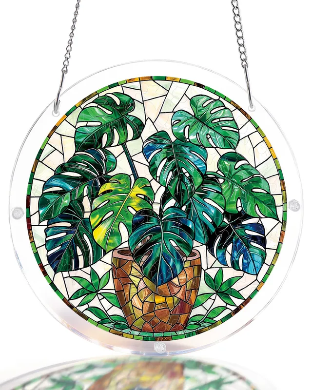 kaayee-suncatcher-puzzle-monstera-fensterbild-medium-acryl image 1