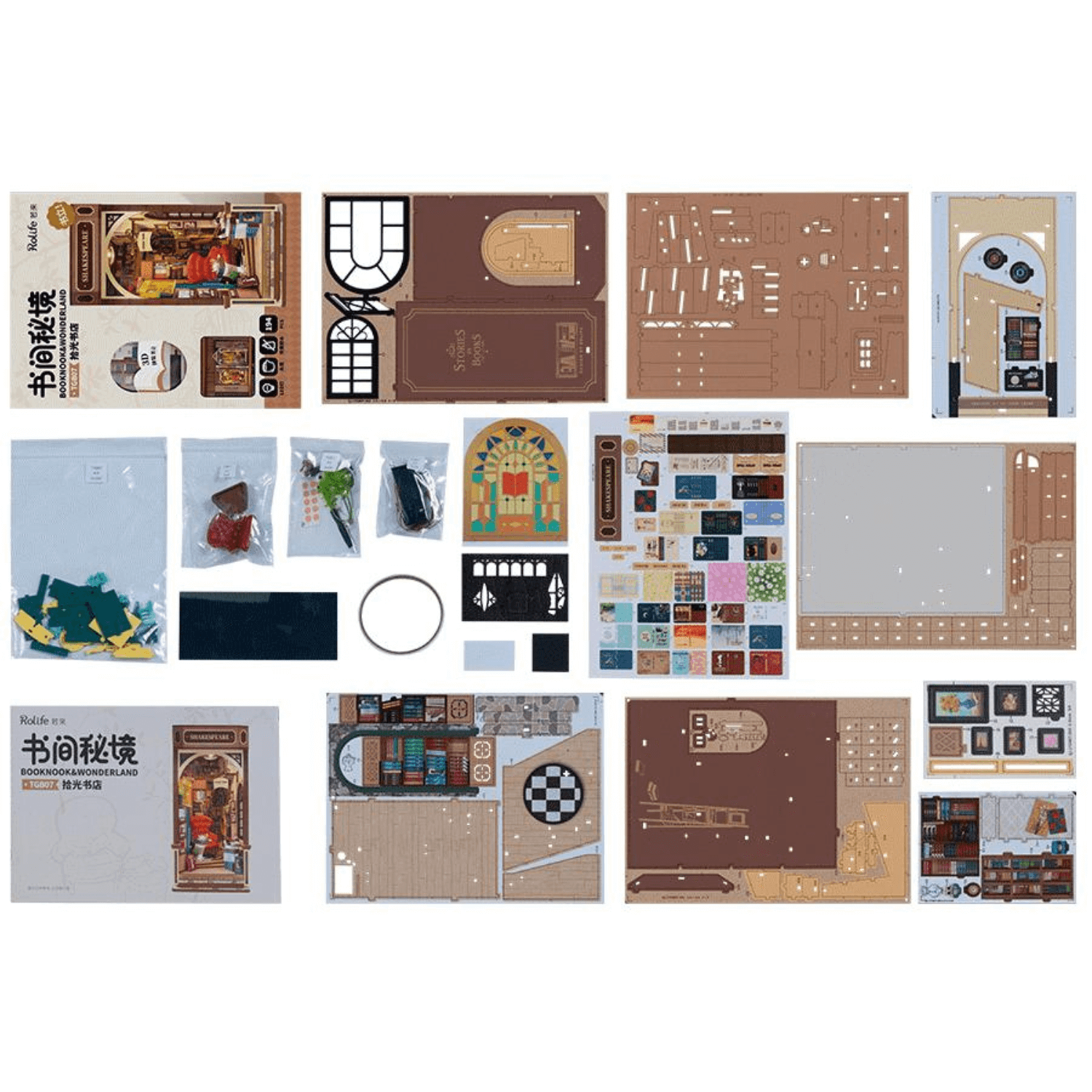 magicholz-miniaturhaus-bookstore-rolife-book-nook-mit-led image 7