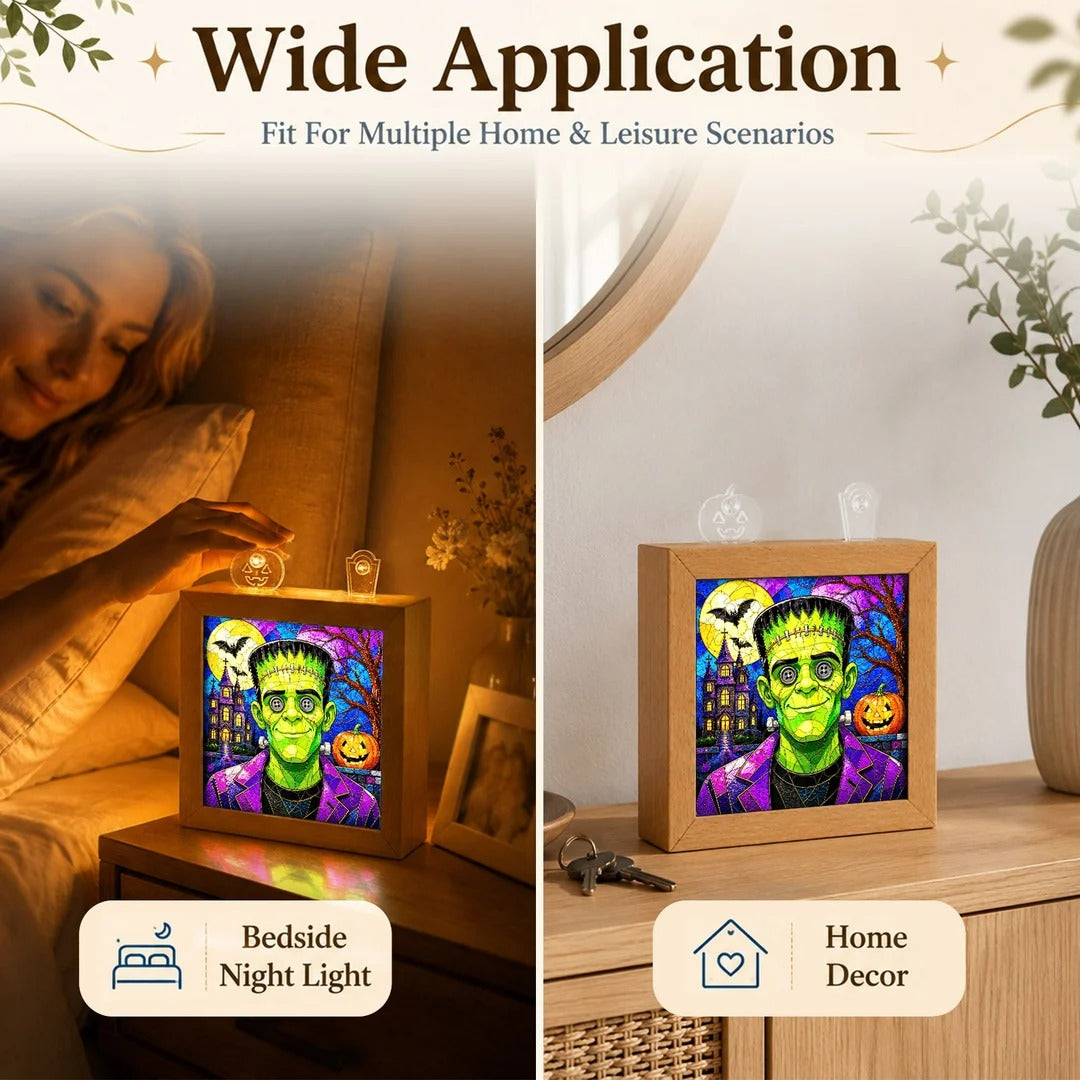 kaayee-halloween-frankenstein-nachtlicht-holzrahmen image 3