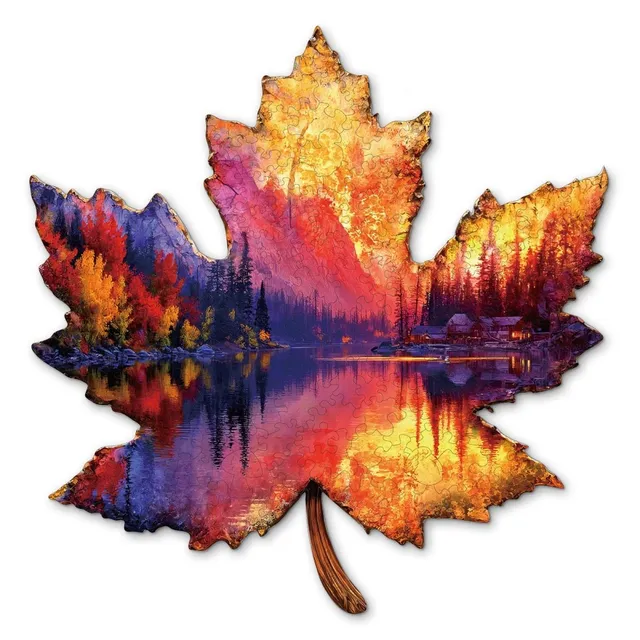 kaayee-wooden-puzzle-autumn-forest-holzpuzzle-medium-ahornblatt image 1