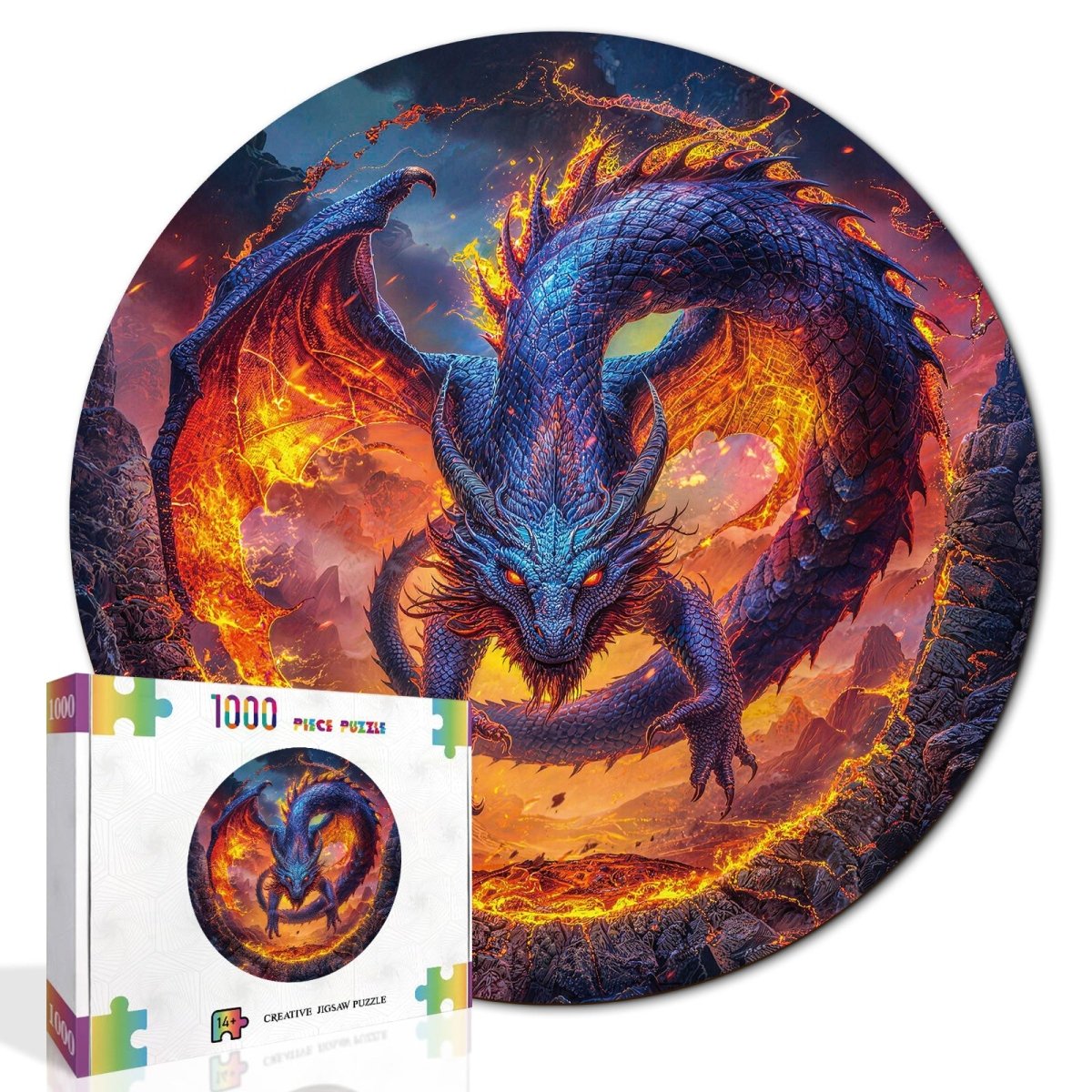 kaayee-cardboard-puzzle-abyssfire-dragon-papppuzzle-1000-drache image 2