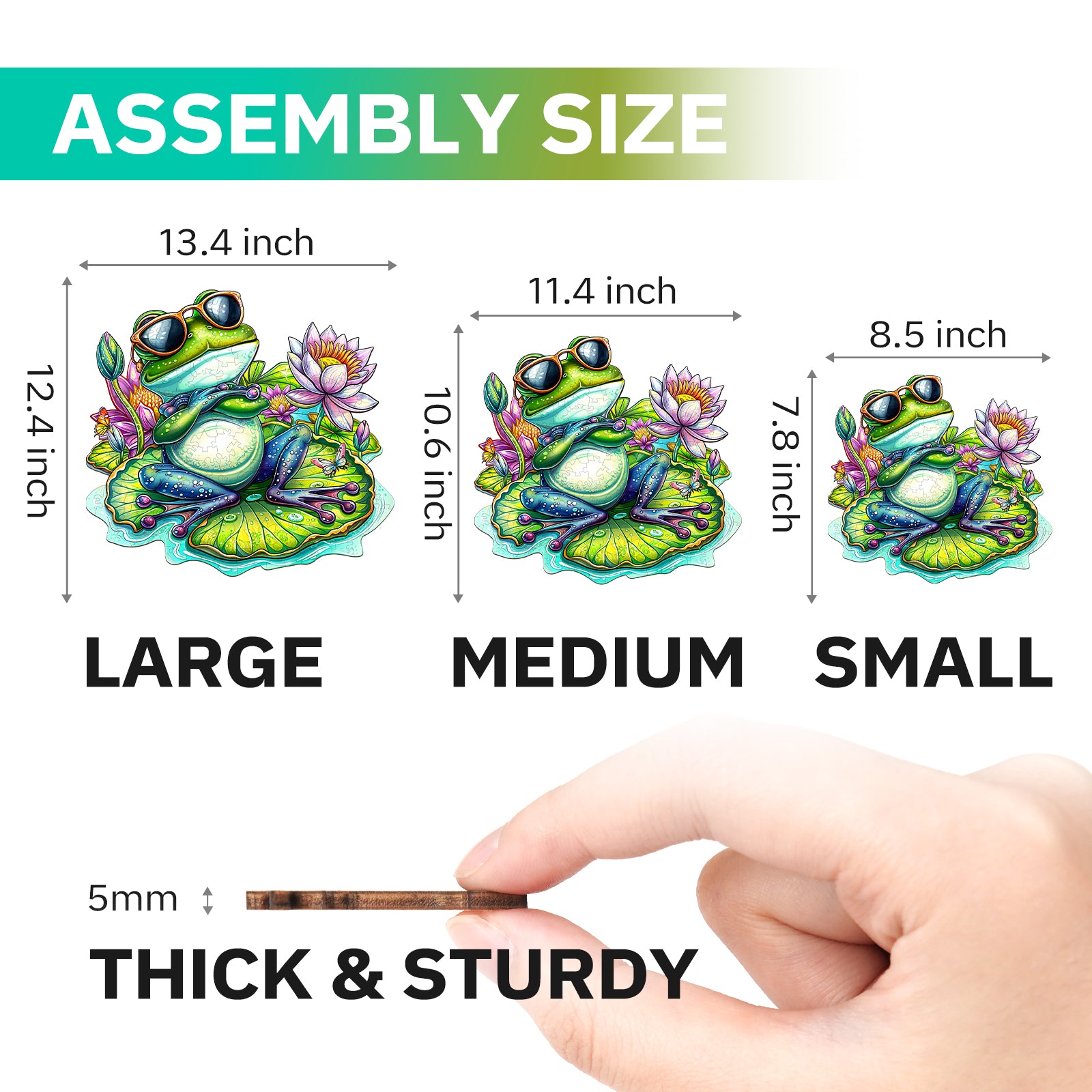 jigfoxy-leisurely-frog-holzpuzzle-frosch-90-teile-s image 4