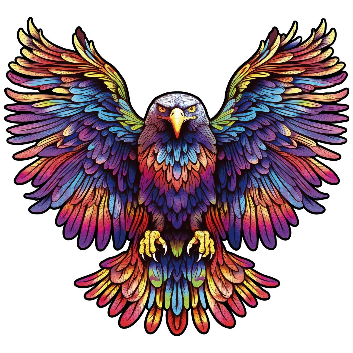 kaayee-wooden-soaring-eagle-holzpuzzle-klein-bunt-adler image 1