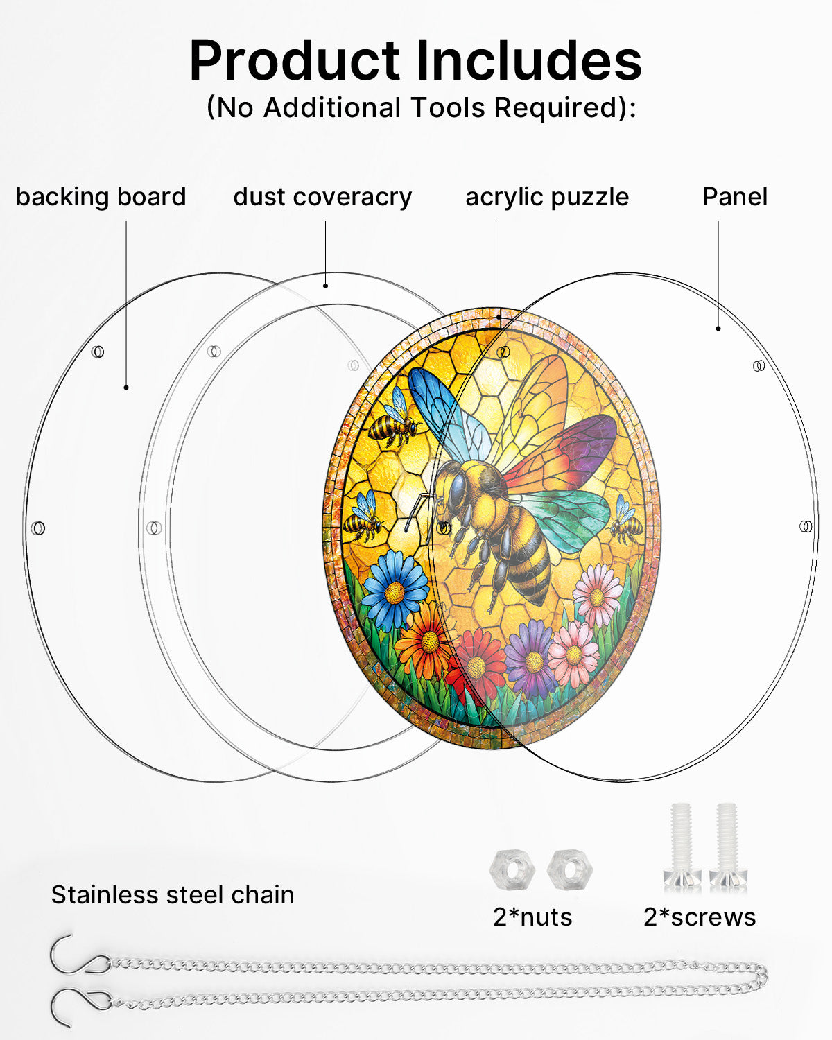 kaayee-sunshine-bee-suncatcher-medium-20-8-cm-biene image 6