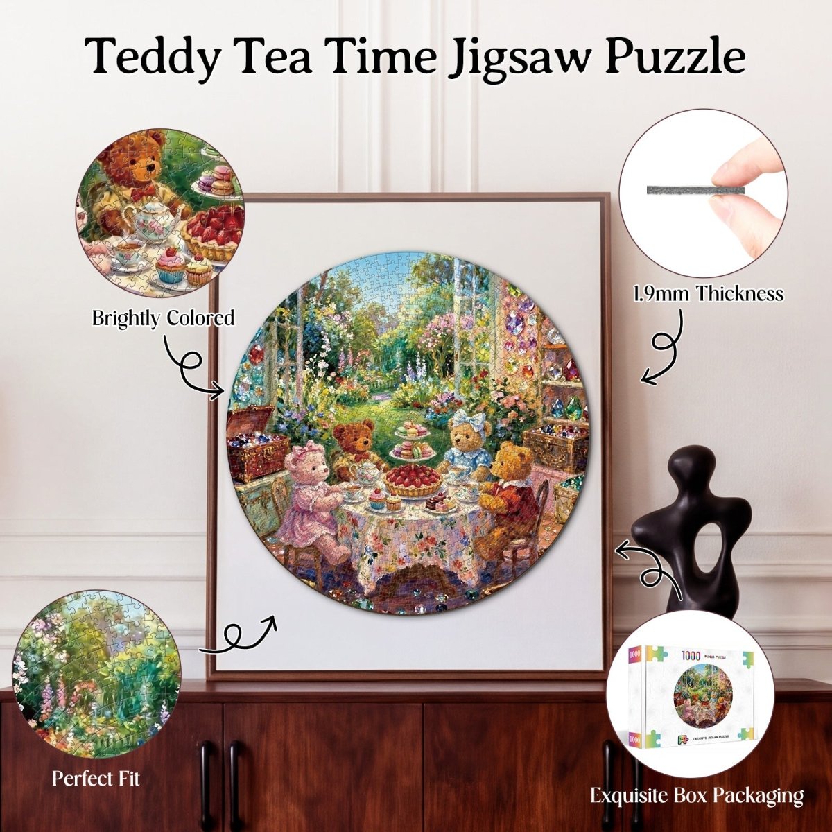 kaayee-cardboard-puzzle-teddy-tea-time-1000-teile-eco-white-board image 3
