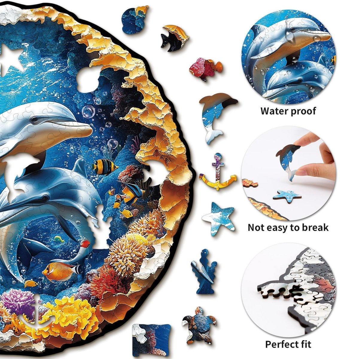 kaayee-wooden-puzzle-beautiful-sea-world-holzpuzzle-delfine-rund image 2