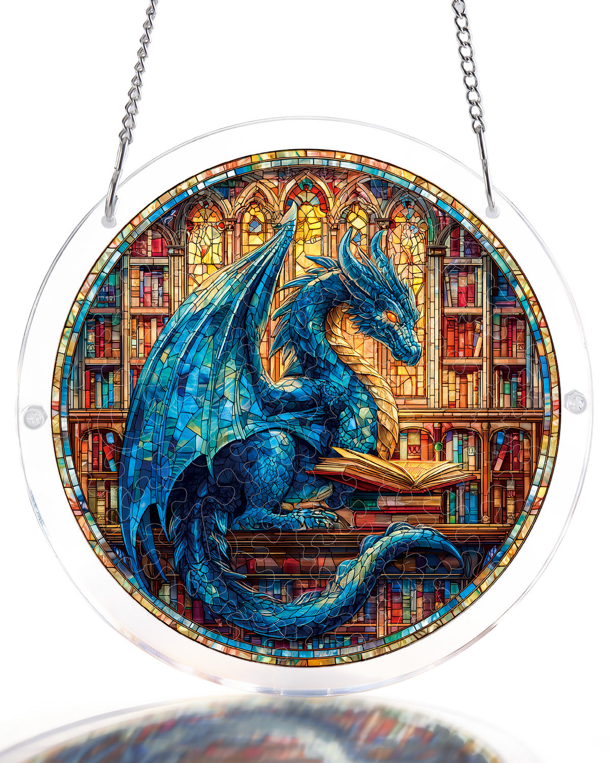 kaayee-suncatcher-puzzle-blue-dragon-library-klein-drache image 1