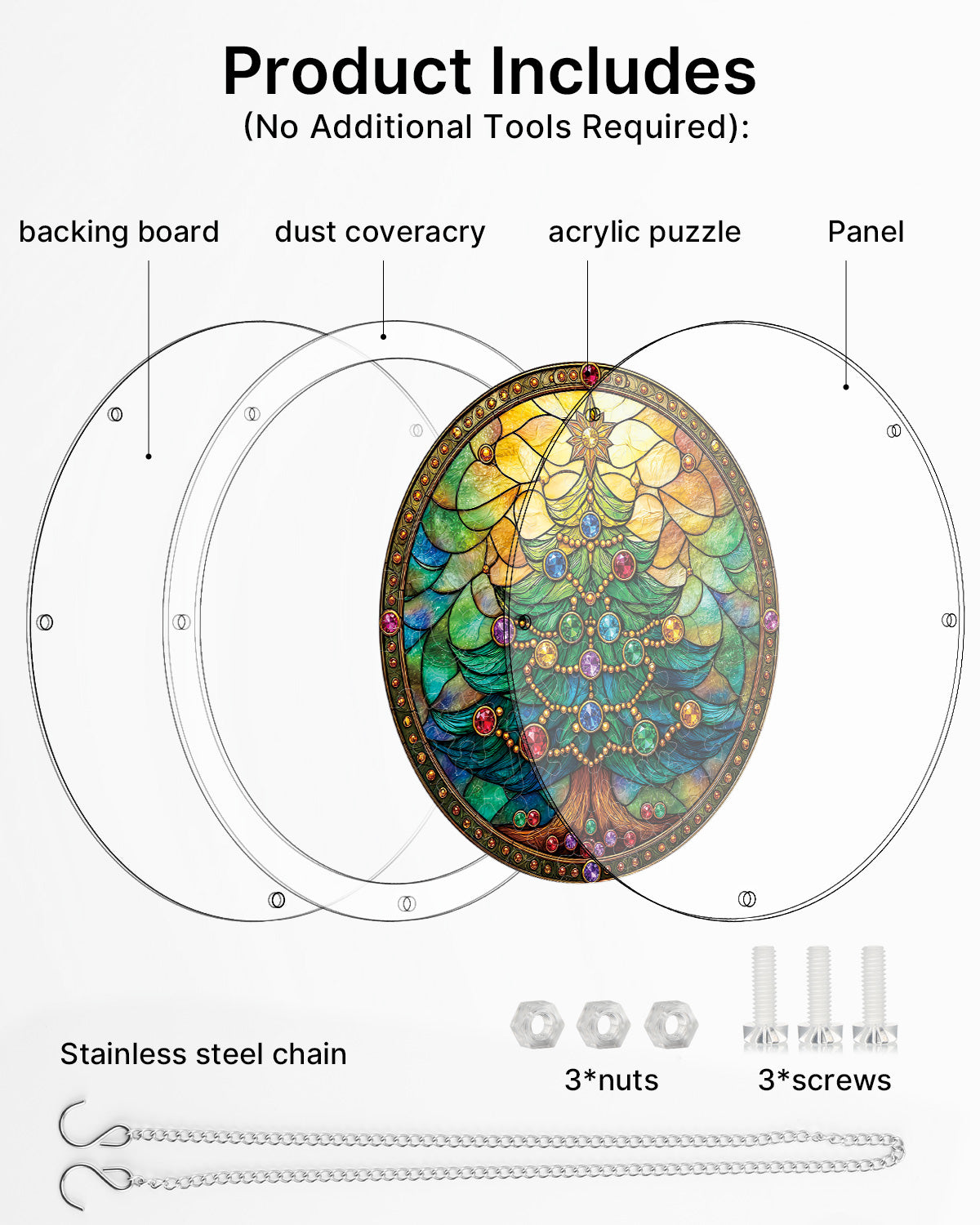 kaayee-suncatcher-puzzle-jeweled-christmas-tree-fensterbild-small image 6