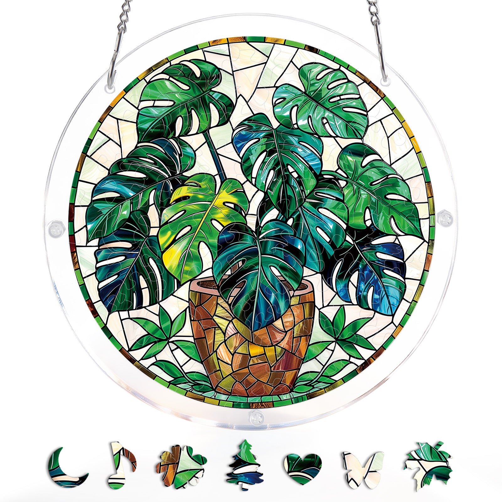 kaayee-suncatcher-puzzle-monstera-fensterbild-medium-acryl image 3