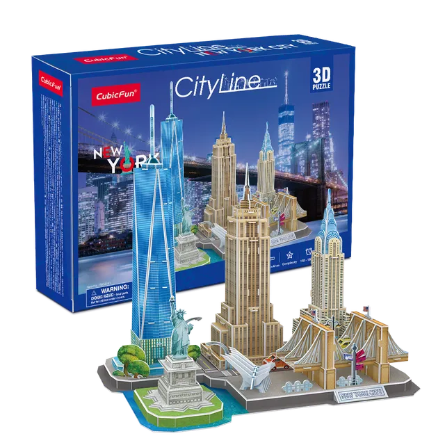cubicfun-city-line-mc255h-new-york-city-3d-puzzle-skyline image 1