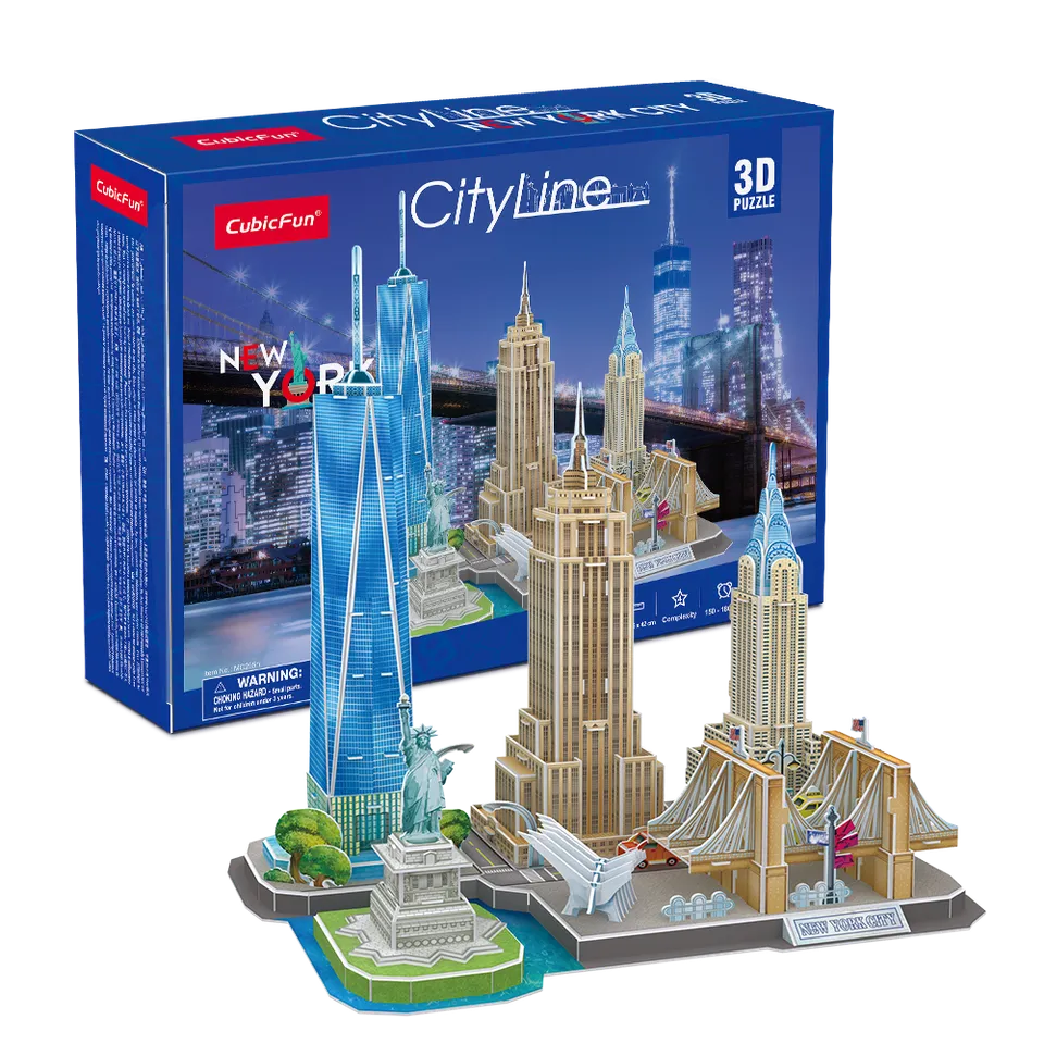 cubicfun-city-line-mc255h-new-york-city-3d-puzzle-skyline image 1