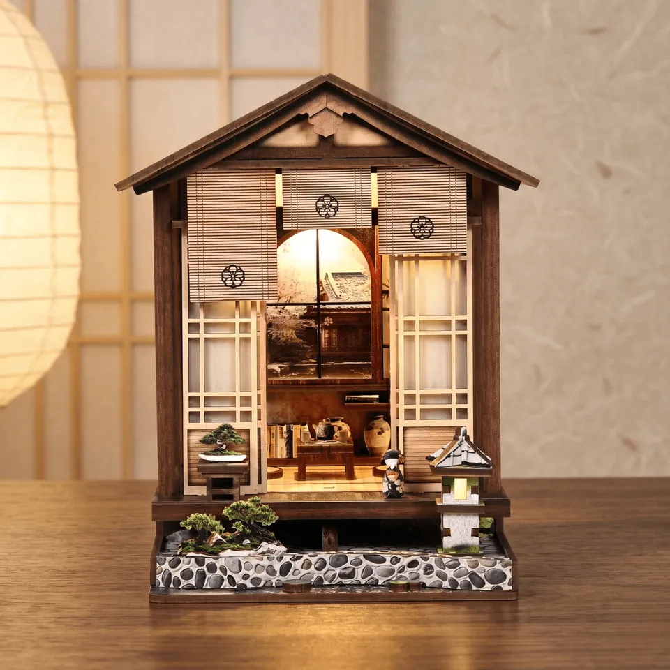 magicholz-japanese-teahouse-miniaturhaus-3d-holzpuzzle-sakura image 1