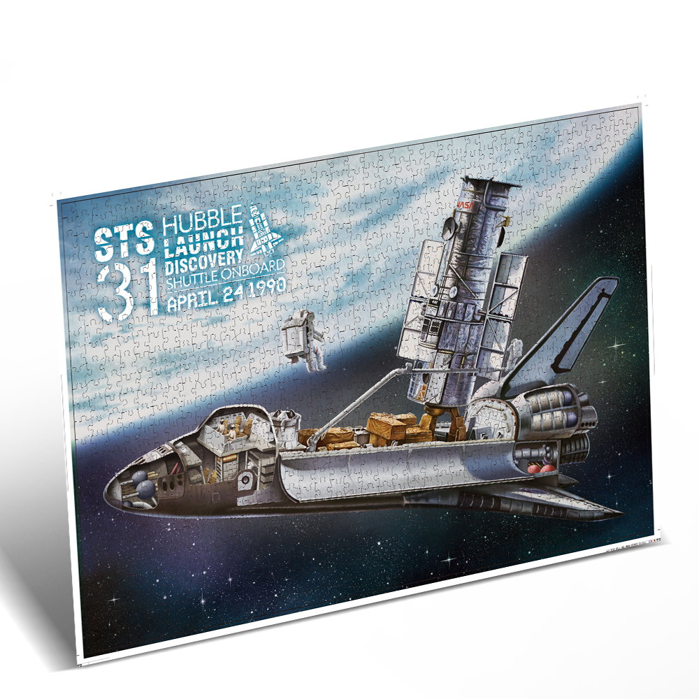 cubic-fun-nasa-2d-puzzle-ds1030h-hubble-teleskop-space-shuttle image 2