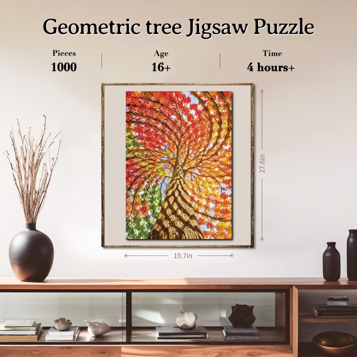 kaayee-geometric-tree-1-puzzle-1000-teile-eco-white-board-baum image 8