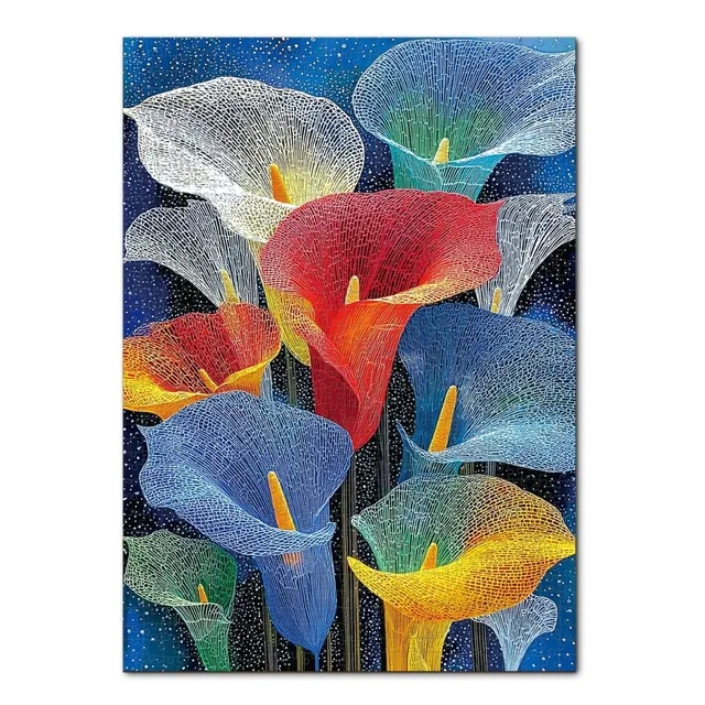 kaayee-cardboard-starlit-calla-puzzle-1000-teile-eco-blumen image 1