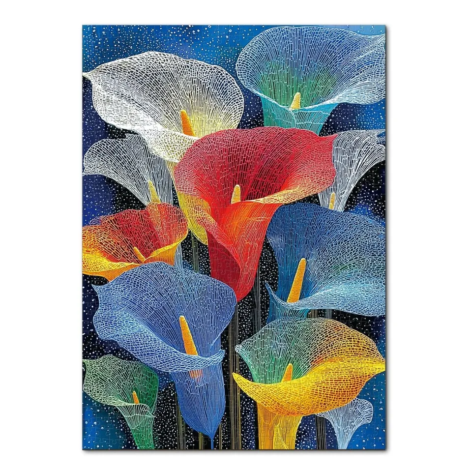 kaayee-cardboard-starlit-calla-puzzle-1000-teile-eco-blumen image 1
